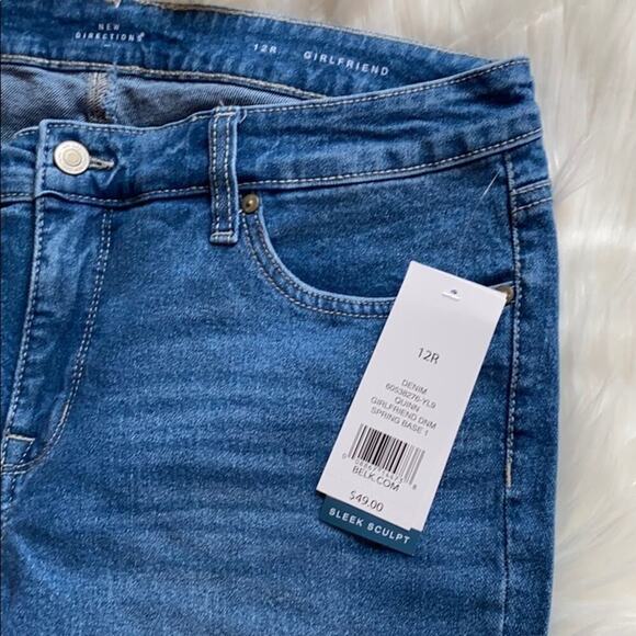 $25/ New Direction Girlfriend Cuffed Jeans Size 12R - Picture 12 of 16